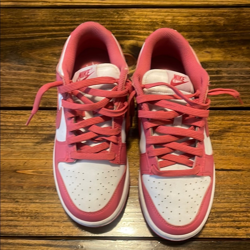 Nike Dunk Low Pink and White Shoes